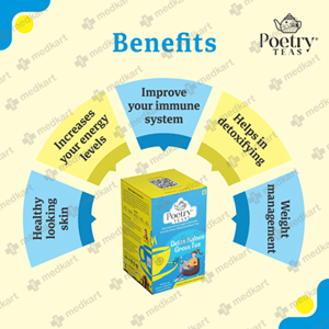 POETRY TEAS DETOX KAHWA GREEN TEA 25'S  - Medkart Pharmacy | Generic Medicines Online - Best Online Pharmacy App