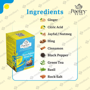 POETRY TEAS DETOX KAHWA GREEN TEA 25'S  - Medkart Pharmacy | Generic Medicines Online - Best Online Pharmacy App