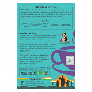 POETRY TEAS DIABETES CARE 25'S  - Medkart Pharmacy | Generic Medicines Online - Best Online Pharmacy App