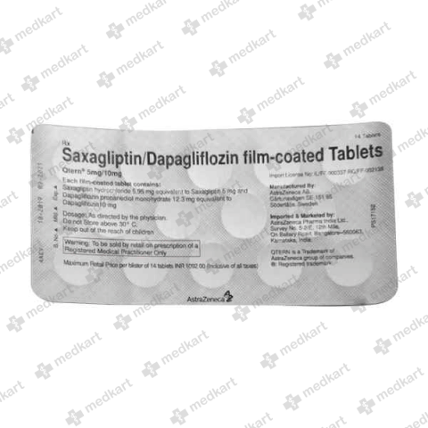 10916 - QTERN 5/10MG TAB 1X14 - Medkart Pharmacy | Generic Medicines Online - Best Online Pharmacy App