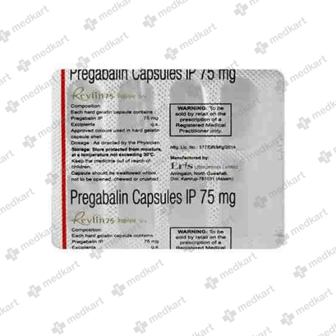 11386 - REVLIN 75MG CAP 1X10 - Medkart Pharmacy | Generic Medicines Online - Best Online Pharmacy App