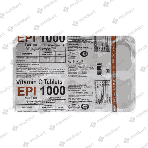 18256 - EPI 1000MG TAB 1X10 - Medkart Pharmacy | Generic Medicines Online - Best Online Pharmacy App