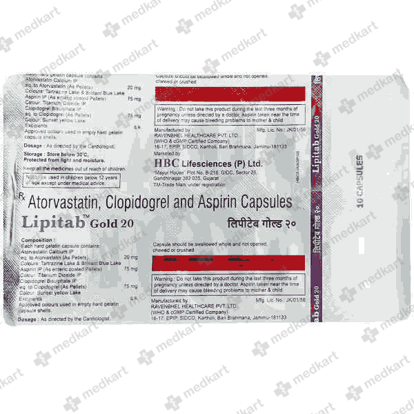Buy Lipitab Gold 20 Online
