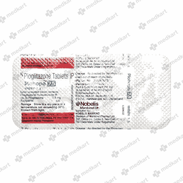 16888 - PIOHOPE 7.5MG TAB 1X10 - Medkart Pharmacy | Generic Medicines Online - Best Online Pharmacy App