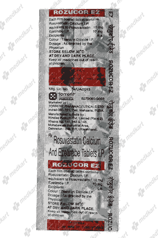 17066 - ROZUCOR EZ 10MG TAB 1X10 - Medkart Pharmacy | Generic Medicines Online - Best Online Pharmacy App