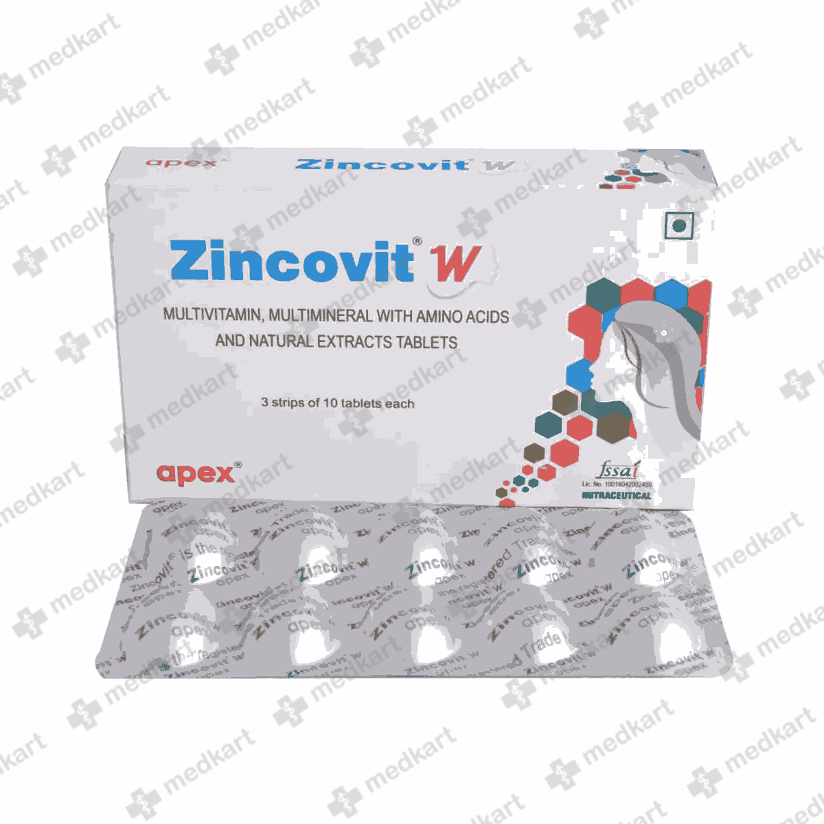 17716 - ZINCOVIT W TAB 1X10 - Medkart Pharmacy | Generic Medicines Online - Best Online Pharmacy App