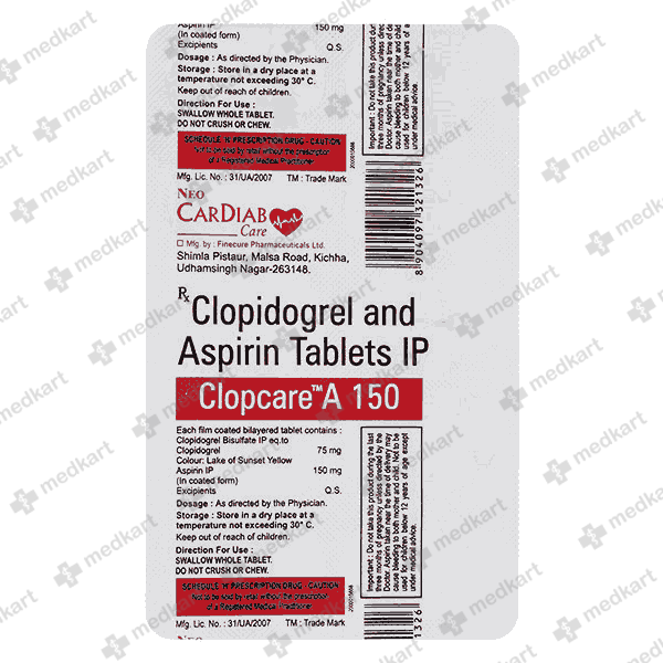 CLOPCARE A 150MG TABLET 10'S