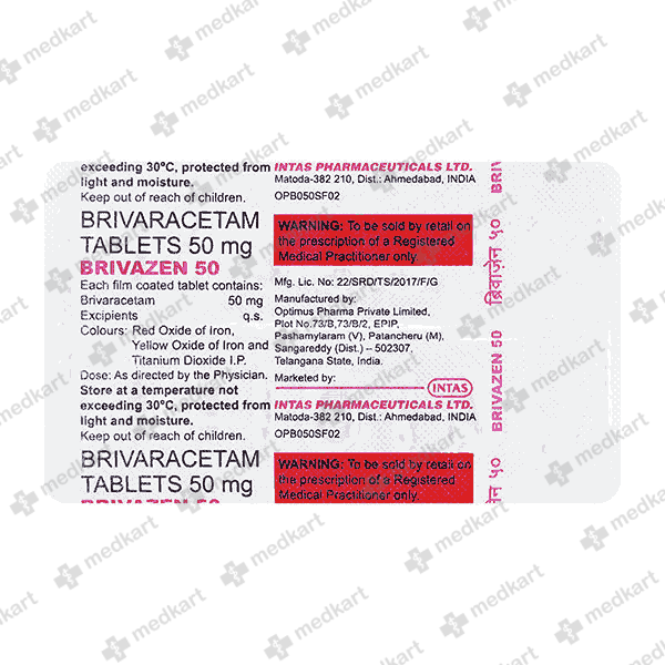 BRIVAZEN 50MG TABLET 10'S