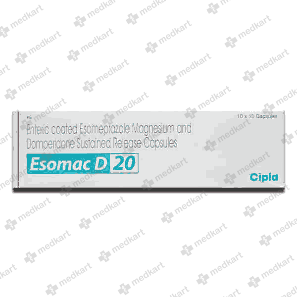 ESOMAC D 20MG CAPSULE 10'S