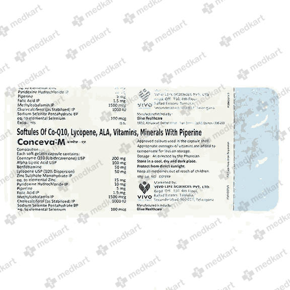 Conceva M Tablet 10's – Uses, Dosage & Side Effects