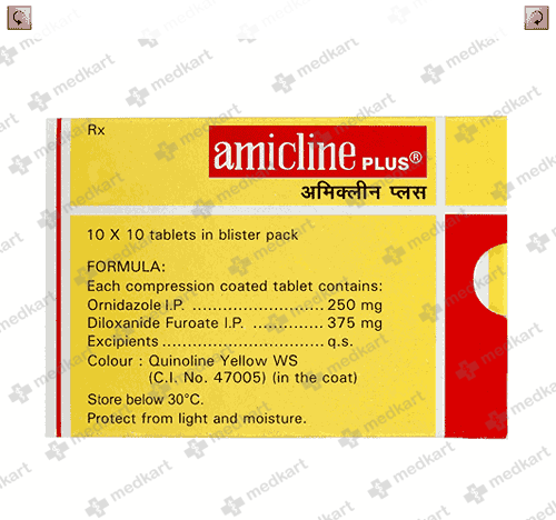 493 - AMICLINE PLUS TAB 1X10 - Medkart Pharmacy | Generic Medicines Online - Best Online Pharmacy App