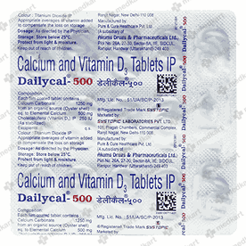 DAILYCAL 500MG TABLET 15'S