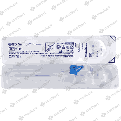 VENFLON 22G 1 PCS - 14369 - Medkart Pharmacy | Generic Medicines Online - Best Online Pharmacy App