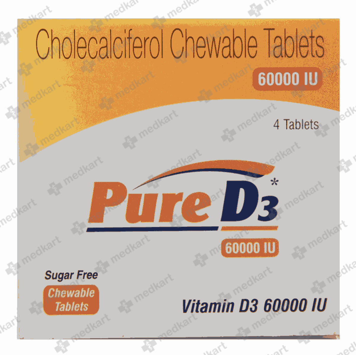 PURE D3 60000IU TABLET 4'S