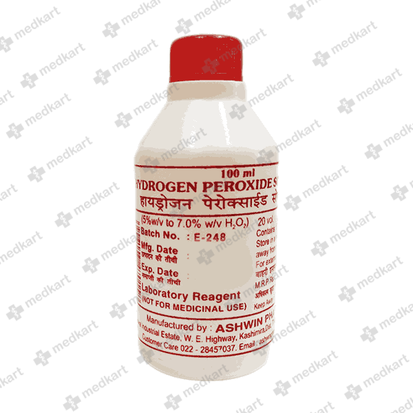 HYDROGEN PEROXIDE 100ML - 18582 - Medkart Pharmacy | Generic Medicines Online - Best Online Pharmacy App