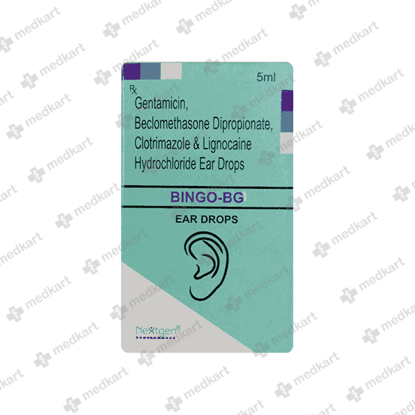 BINGO BG EAR DROPS 5ML - 1546 - Medkart Pharmacy | Generic Medicines Online - Best Online Pharmacy App