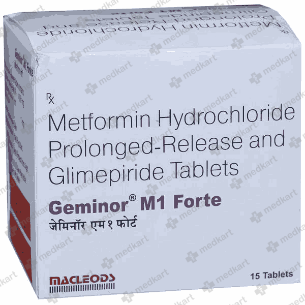 GEMINOR M 1MG FORTE TAB 1X15 - 5456 - Medkart Pharmacy | Generic Medicines Online - Best Online Pharmacy App