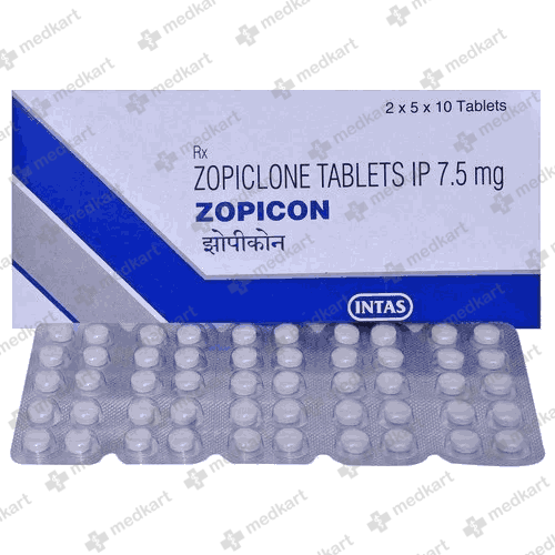 ZOPICON TAB 7.5MG TAB 1X10 - 15327 - Medkart Pharmacy | Generic Medicines Online - Best Online Pharmacy App