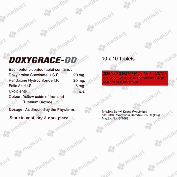 DOXYGRACE OD TAB 1X10 - 3711 - Medkart Pharmacy | Generic Medicines Online - Best Online Pharmacy App