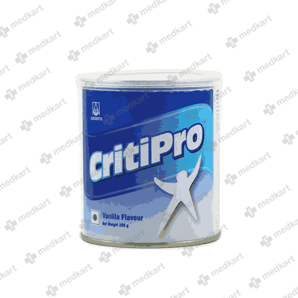 CRITIPRO VANILLA POWDER 200GM - 2944 - Medkart Pharmacy | Generic Medicines Online - Best Online Pharmacy App