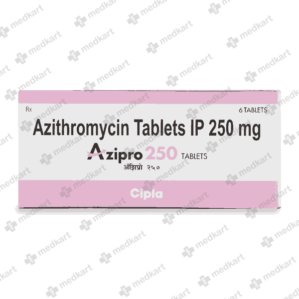 AZIPRO 250MG TAB 1X6 - 1158 - Medkart Pharmacy | Generic Medicines Online - Best Online Pharmacy App