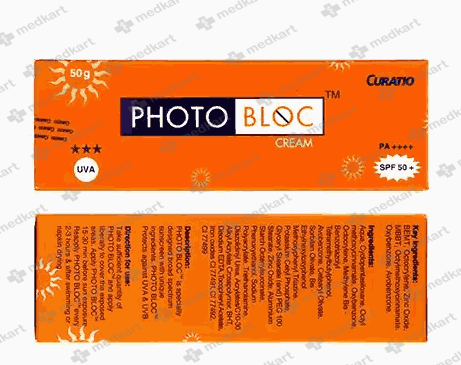 PHOTOBLOC CREAM 50GM - 10383 - Medkart Pharmacy | Generic Medicines Online - Best Online Pharmacy App