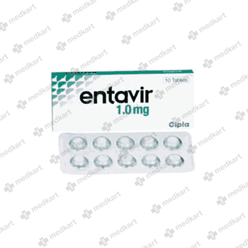 ENTAVIR 1MG TAB 1X10 - 4179 - Medkart Pharmacy | Generic Medicines Online - Best Online Pharmacy App
