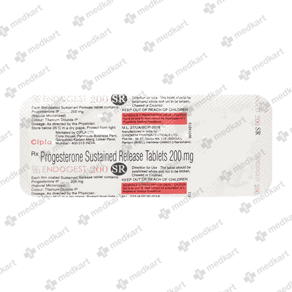 ENDOGEST SR 200MG TAB 1X10 - 4136 - Medkart Pharmacy | Generic Medicines Online - Best Online Pharmacy App