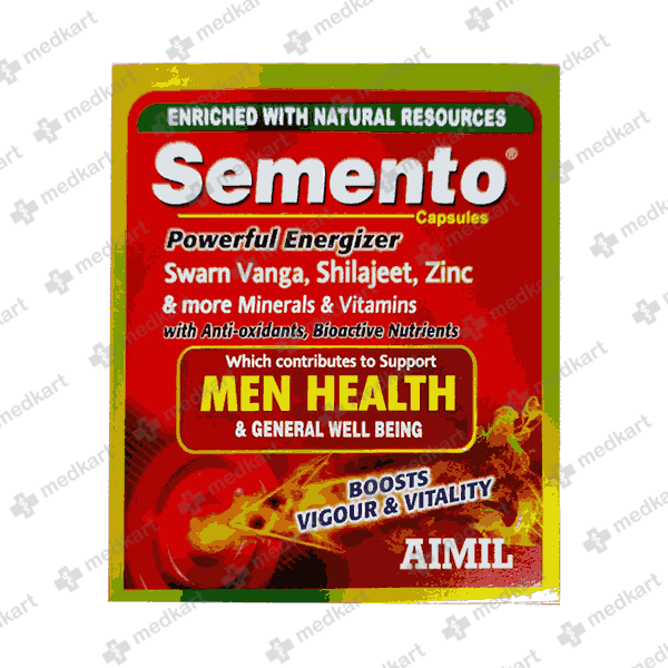 SEMENTO CAP 1X20 - 12023 - Medkart Pharmacy | Generic Medicines Online - Best Online Pharmacy App