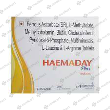 HAEMADAY PLUS TAB 1X15 - 17383 - Medkart Pharmacy | Generic Medicines Online - Best Online Pharmacy App