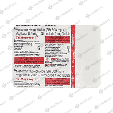 TRIMEGAVOG 1MG TAB 1X10 - 18091 - Medkart Pharmacy | Generic Medicines Online - Best Online Pharmacy App