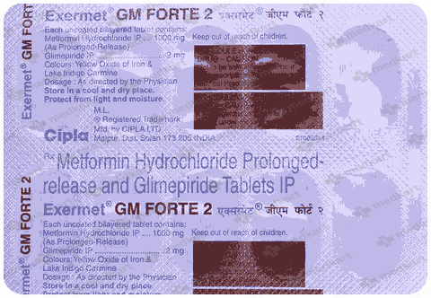 EXERMET GM FORTE 2MG TAB 1X10 - 15608 - Medkart Pharmacy | Generic Medicines Online - Best Online Pharmacy App