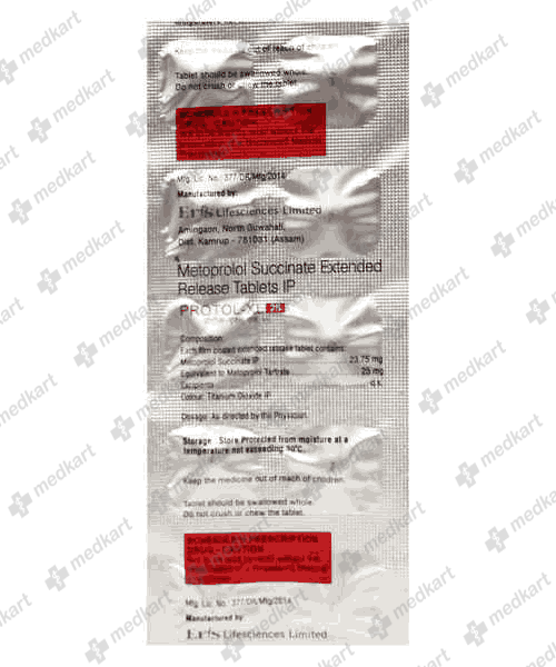 PROTOL XL 25MG TAB 1X10 - 10823 - Medkart Pharmacy | Generic Medicines Online - Best Online Pharmacy App