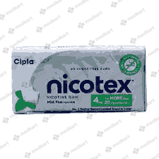 NICOTEX 4MG CHEWING GUM PAAN FLAOUR SF TABLET 12'S