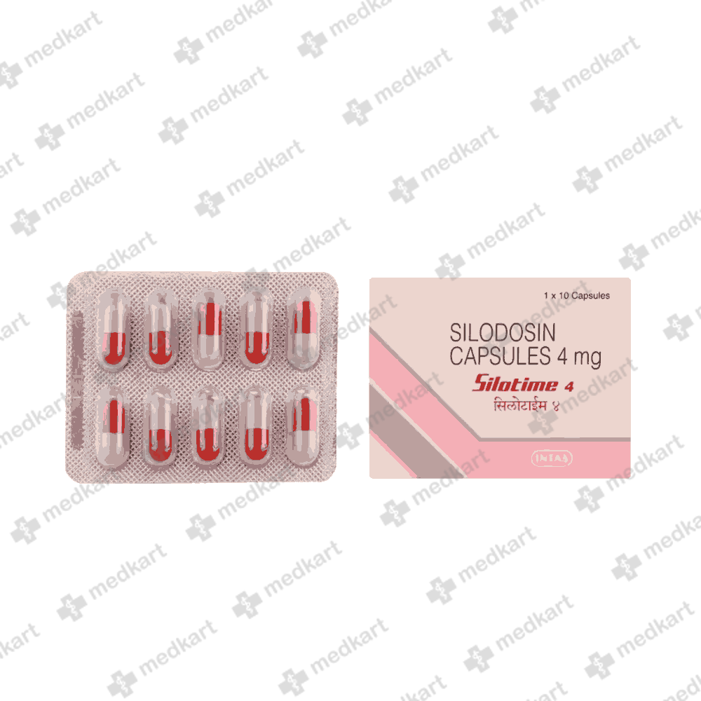SILOTIME 4MG CAP 1X10 - 12190 - Medkart Pharmacy | Generic Medicines Online - Best Online Pharmacy App