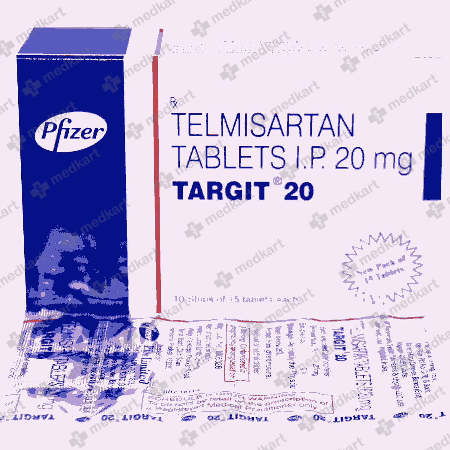 TARGIT 20MG TAB 1X15 - 12861 - Medkart Pharmacy | Generic Medicines Online - Best Online Pharmacy App