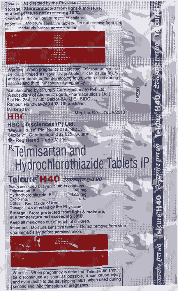 TELCURE H 40MG TABLET 15'S