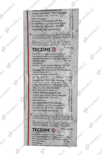 Buy TECZINE M TABLET 10'S Online