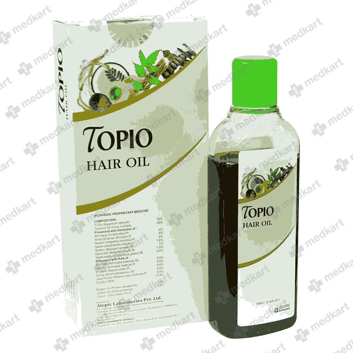 TOPIO HAIR OIL 100ML - 15536 - Medkart Pharmacy | Generic Medicines Online - Best Online Pharmacy App