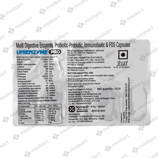 UNIENZYME SYP 200ML - 14129 - Medkart Pharmacy | Generic Medicines Online - Best Online Pharmacy App