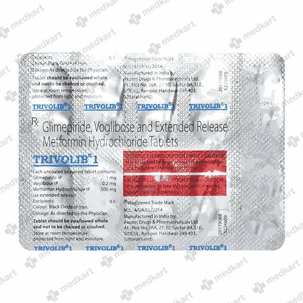 TRIVOLIB 1MG TAB 1X10 - 13959 - Medkart Pharmacy | Generic Medicines Online - Best Online Pharmacy App