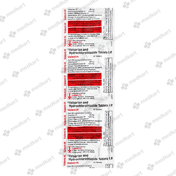 VALENT H TAB 1X10 - 14250 - Medkart Pharmacy | Generic Medicines Online - Best Online Pharmacy App