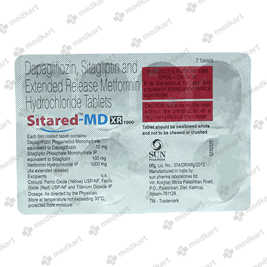 SITARED MD XR 1000MG TABLET 7'S