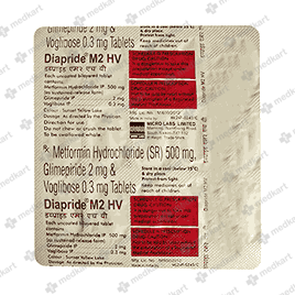 DIAPRIDE M2 HV TAB 1X15 - 3416 - Medkart Pharmacy | Generic Medicines Online - Best Online Pharmacy App