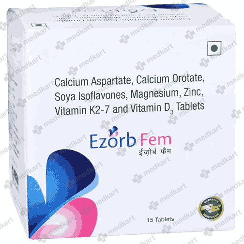 EZORB FEM TAB 1X15 - 4624 - Medkart Pharmacy | Generic Medicines Online - Best Online Pharmacy App