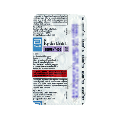 BRUFEN 400MG TABLET 15'S
