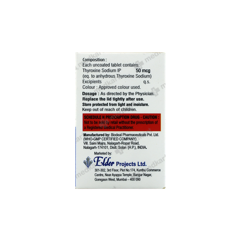 THYROXIUM 50MCG TABLET 120'S