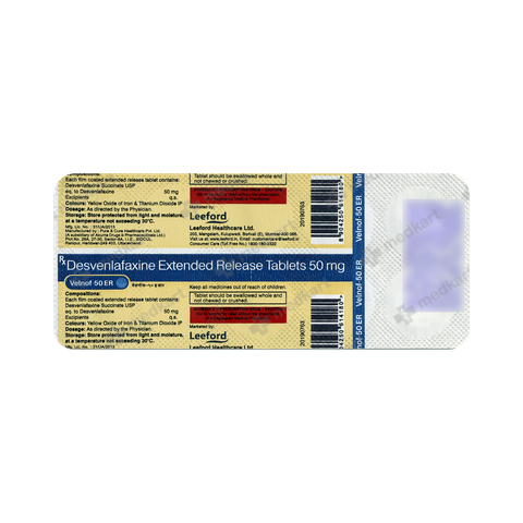 VELNOF ER 50MG TABLET 10'S