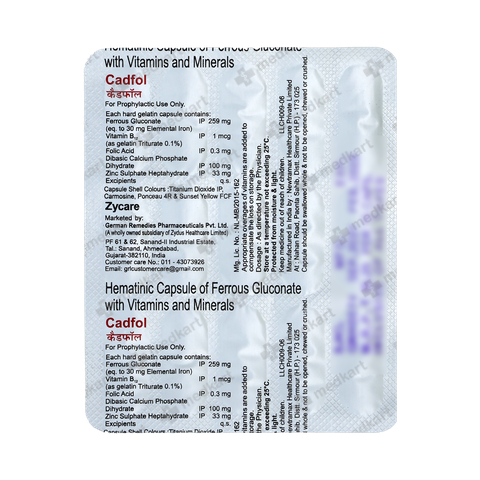 CADFOL CAPSULE 15'S