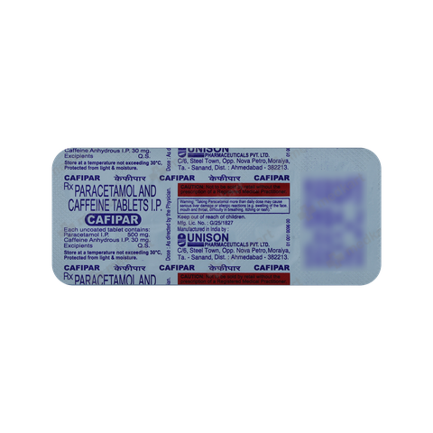 CAFIPAR 30/500MG TABLET 10'S